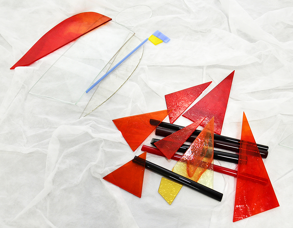 Із серії «Майдан». 2014. Вітражне скло, склодріт